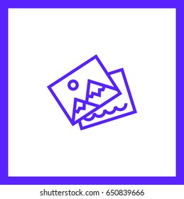 Photo image line vector icon