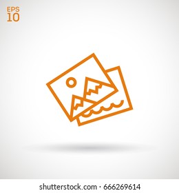 Photo image line vector icon