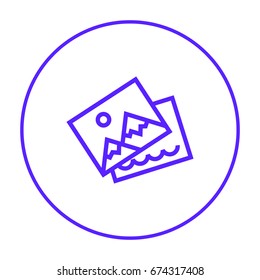 Photo image line vector icon