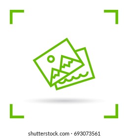 Photo image line vector icon