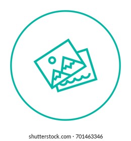 Photo image line vector icon