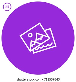 Photo image line vector icon