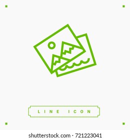 Photo image line vector icon