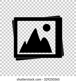 photo image vector icon - black illustration