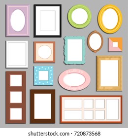 Photo or image wall and table decorative frame template vector.