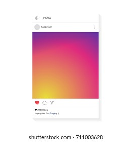 Photo interface frame with heart. Modern design. Vector illustration. EPS10.