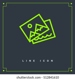 Photo isolated minimal single flat linear icon for application and info-graphic. Image line vector icon for websites and mobile minimalistic flat design.