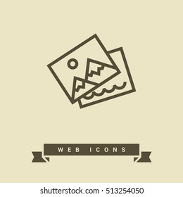 Photo isolated minimal single flat linear icon for application and info-graphic. Image line vector icon for websites and mobile minimalistic flat design.