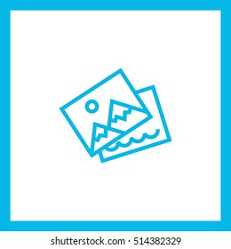 Photo isolated minimal single flat linear icon for application and info-graphic. Image line vector icon for websites and mobile minimalistic flat design.