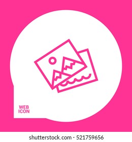 Photo isolated minimal single flat linear icon for application and info-graphic. Image line vector icon for websites and mobile minimalistic flat design.