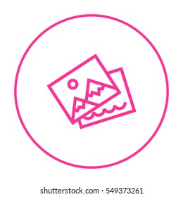 Photo isolated minimal single flat linear icon for application and info-graphic. Image line vector icon for websites and mobile minimalistic flat design.