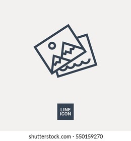 Photo isolated minimal single flat linear icon for application and info-graphic. Image line vector icon for websites and mobile minimalistic flat design.
