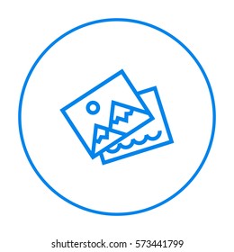 Photo isolated minimal single flat linear icon for application and info-graphic. Image line vector icon for websites and mobile minimalistic flat design.