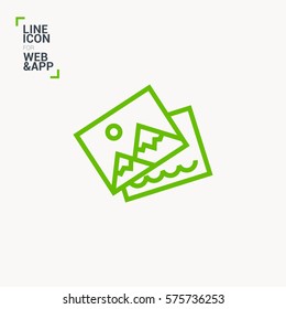 Photo isolated minimal single flat linear icon for application and info-graphic. Image line vector icon for websites and mobile minimalistic flat design.