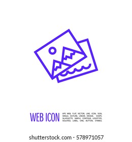 Photo isolated minimal single flat linear icon for application and info-graphic. Image line vector icon for websites and mobile minimalistic flat design.