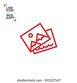 Photo isolated minimal single flat linear icon for application and info-graphic. Image line vector icon for websites and mobile minimalistic flat design.