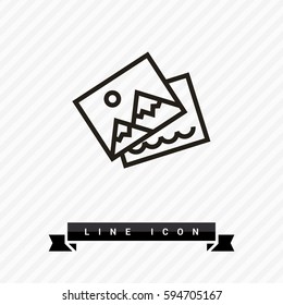Photo isolated minimal single flat linear icon for application and info-graphic. Image line vector icon for websites and mobile minimalistic flat design.
