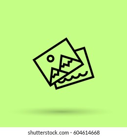 Photo isolated minimal single flat linear icon for application and info-graphic. Image line vector icon for websites and mobile minimalistic flat design.