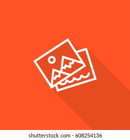 Photo isolated minimal single flat linear icon for application and info-graphic. Image line vector icon for websites and mobile minimalistic flat design.