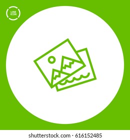 Photo isolated minimal single flat linear icon for application and info-graphic. Image line vector icon for websites and mobile minimalistic flat design.