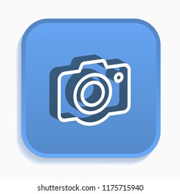 Photo isometric icon. Vector illustrations isolated for graphic and web design in 3d style.