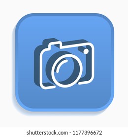 Photo isometric icon. Vector illustrations isolated for graphic and web design in 3d style.