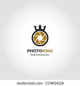 Photo King is a Simple Professional Royal Photography Studio Logo 