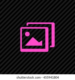 Photo landscape. Image line vector icon. picture with landscape and rock and sun. line vector icon of landscape photo.