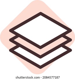 Photo layers, illustration, vector, on a white background.