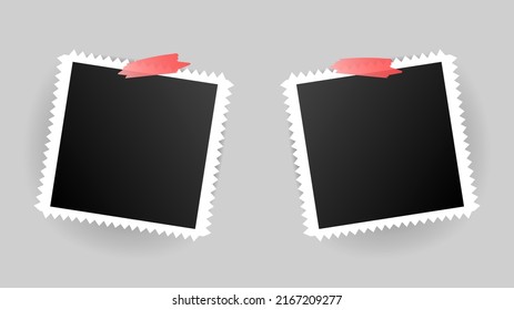 Photo layout frame vector isolated on gray background ,Vector illustration EPS 10