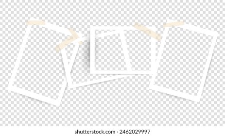 Photo layout frame vector .isolated on transparent background   ,Vector illustration EPS 10