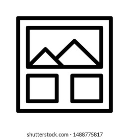 photo layout thin line vector icon