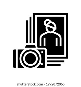 photo leisure glyph icon vector. photo leisure sign. isolated contour symbol black illustration
