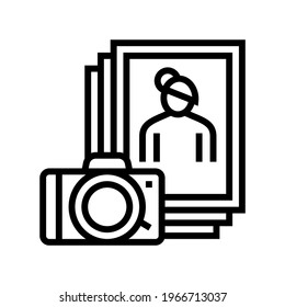 photo leisure line icon vector. photo leisure sign. isolated contour symbol black illustration