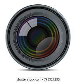 Photo lens - stock vector