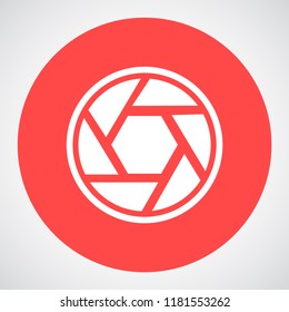 photo lens vector icon 10 eps