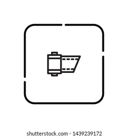 Photo lent, camera symbol vector icon