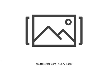 Icono de línea de foto 