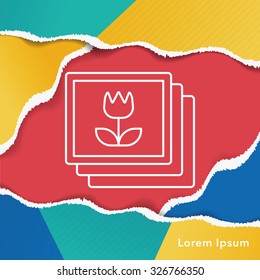 photo line icon