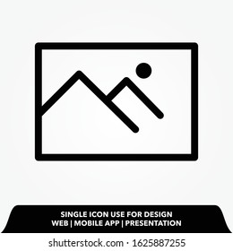 photo line icon, Simple modern icon design illustration.