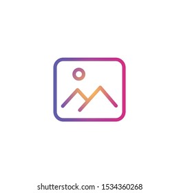 photo  - Line Vector Icon