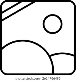 Photo Line Vector Icon Design