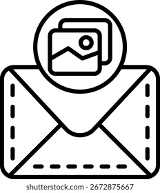 Design de ícone de vetor de linha de foto