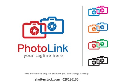Photo Link Logo Template Design Vector, Emblem, Design Concept, Creative Symbol, Icon