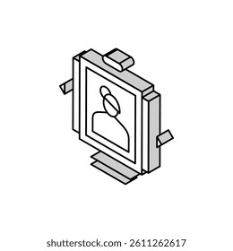 photo list adoption isometric icon vector. photo list adoption sign. isolated symbol illustration