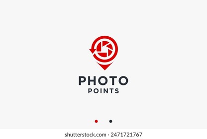 photo location logo design vector silhouette illustration