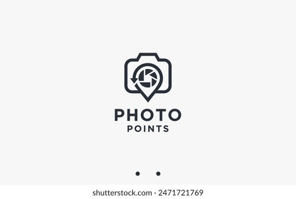 photo location logo design vector silhouette illustration