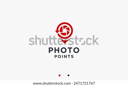 photo location logo design vector silhouette illustration