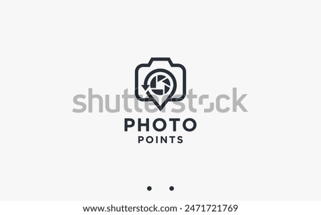 photo location logo design vector silhouette illustration