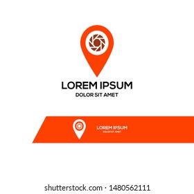 Photo location logo eps 10